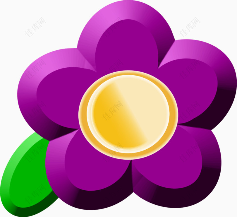 花朵手绘紫色