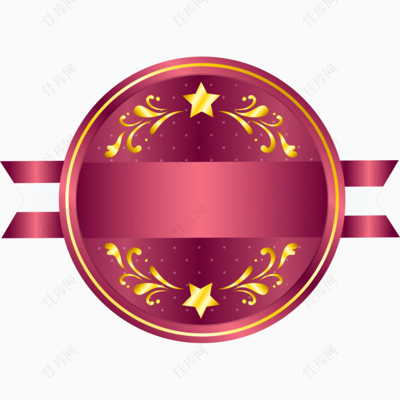 紫色的奖章图案