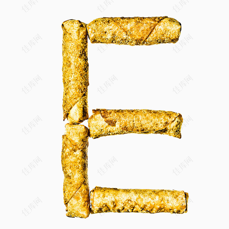 E型字母的卷心饼干