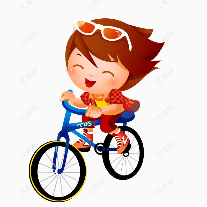 骑在自行车上的小女孩