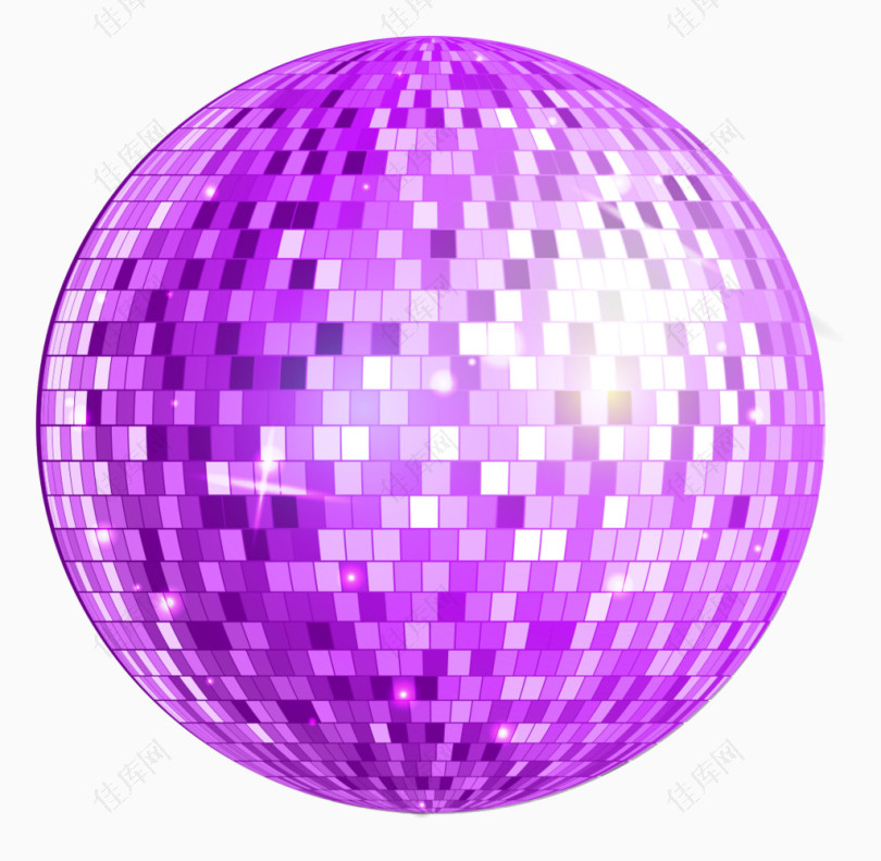 迪厅紫色球体发光矢量