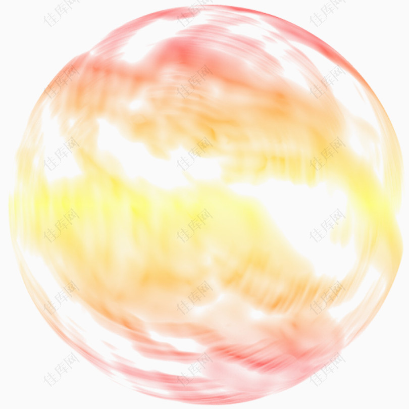 气泡圆球png红黄