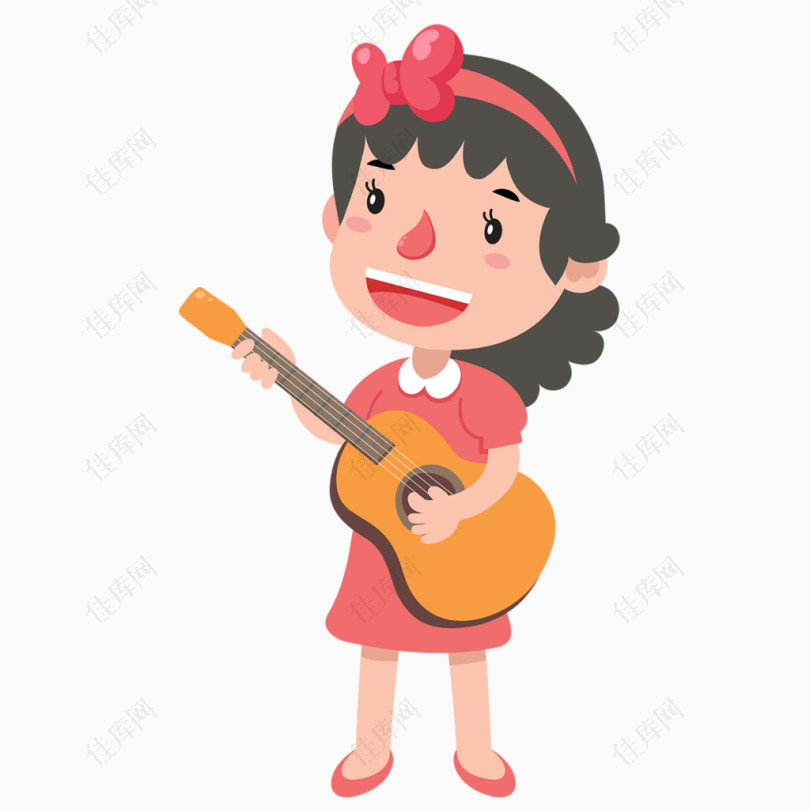 谈吉他的小女孩