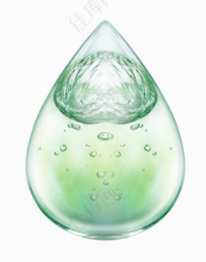 装饰元素绿色水滴