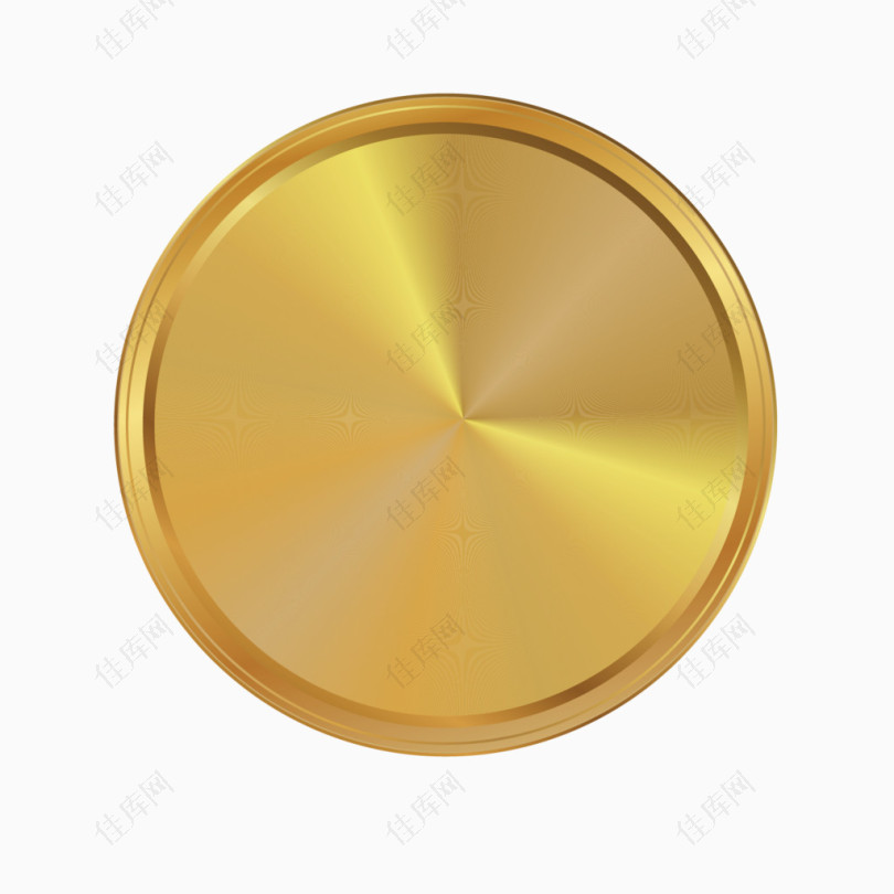 黄金圆形矢量装饰图标