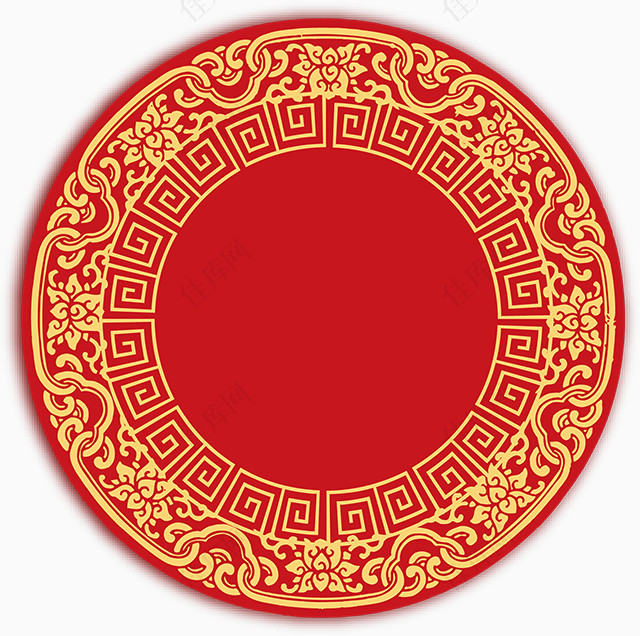 中国传统环形图案背景