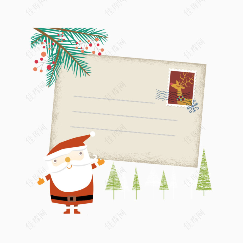 适量图圣诞老人信纸