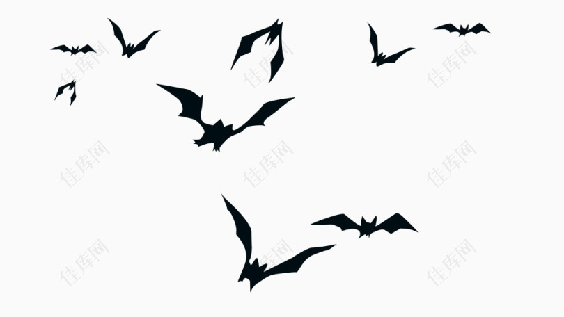 蝙蝠黑色素材