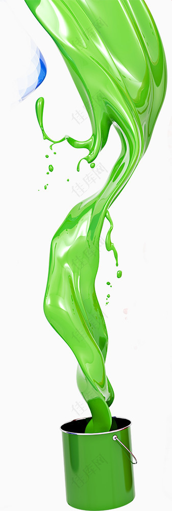 喷溅的绿色油漆