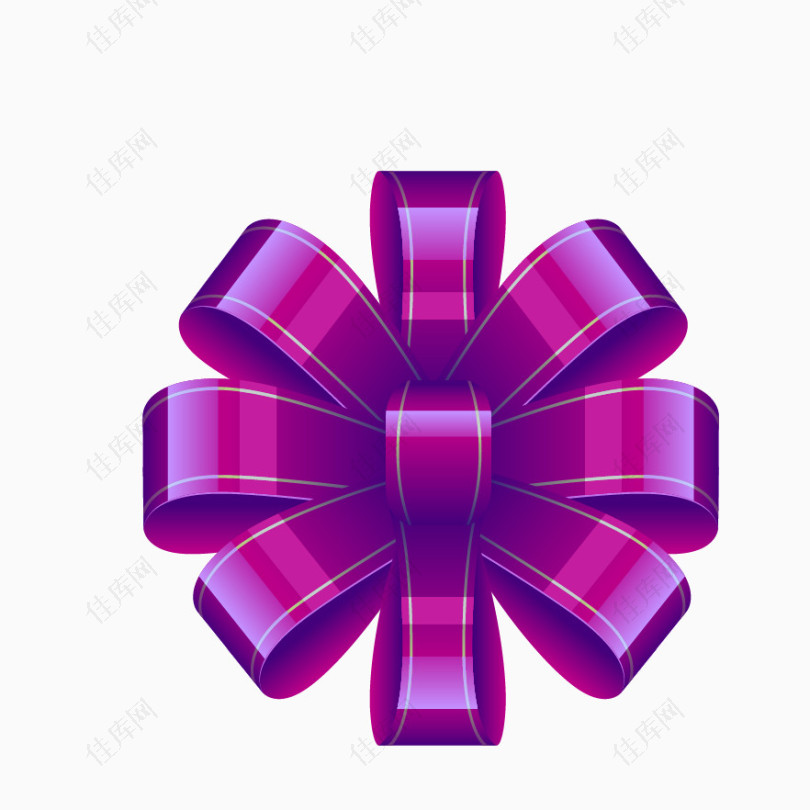 紫色丝带花