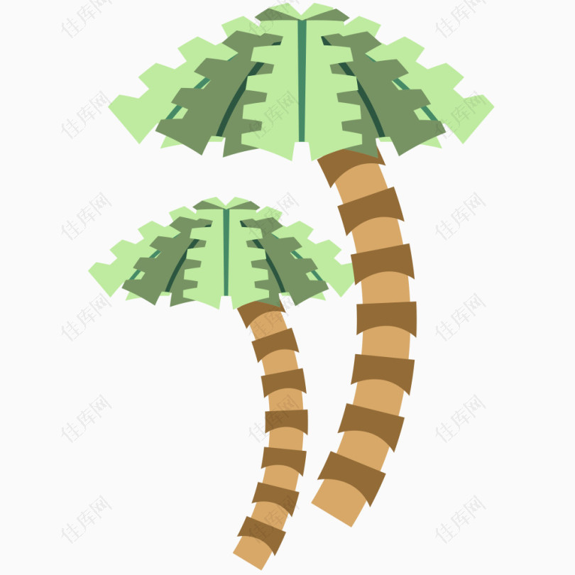 热带树木卡通素材