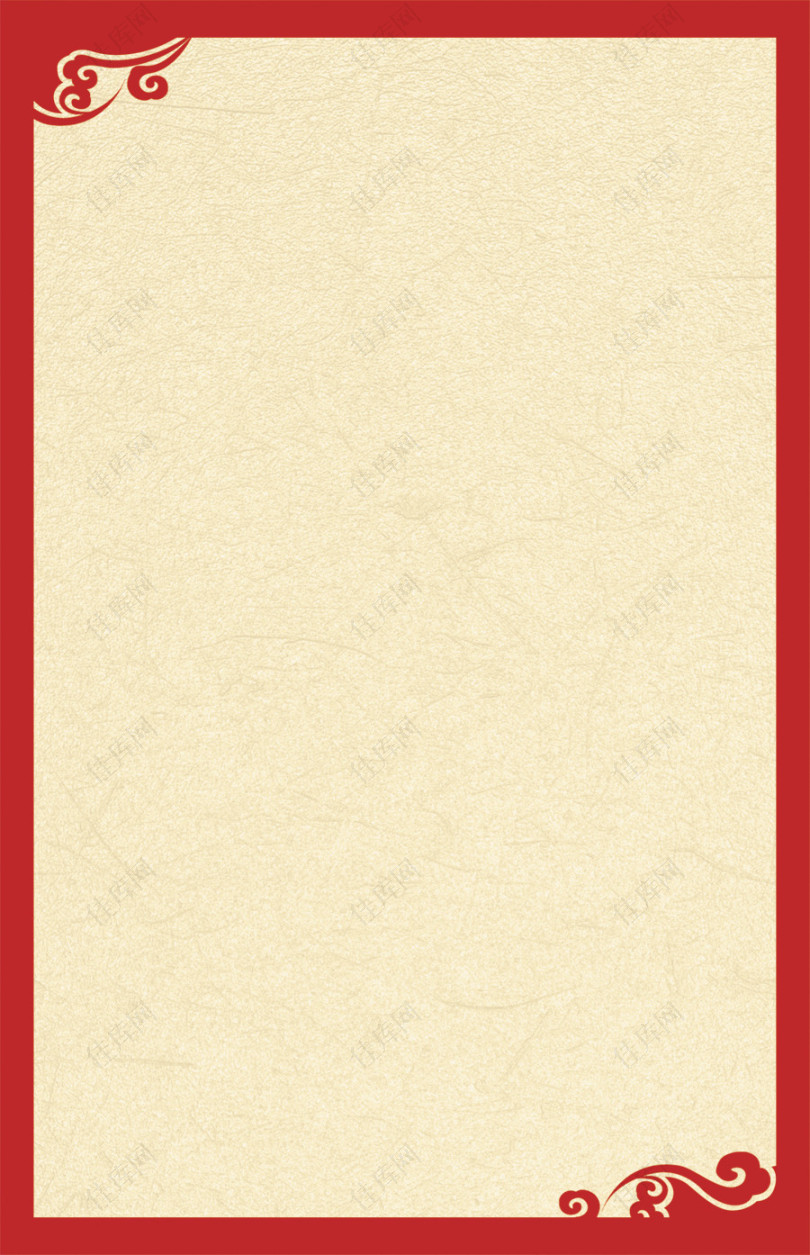 古典矢量图中国风素描红色喜庆边框