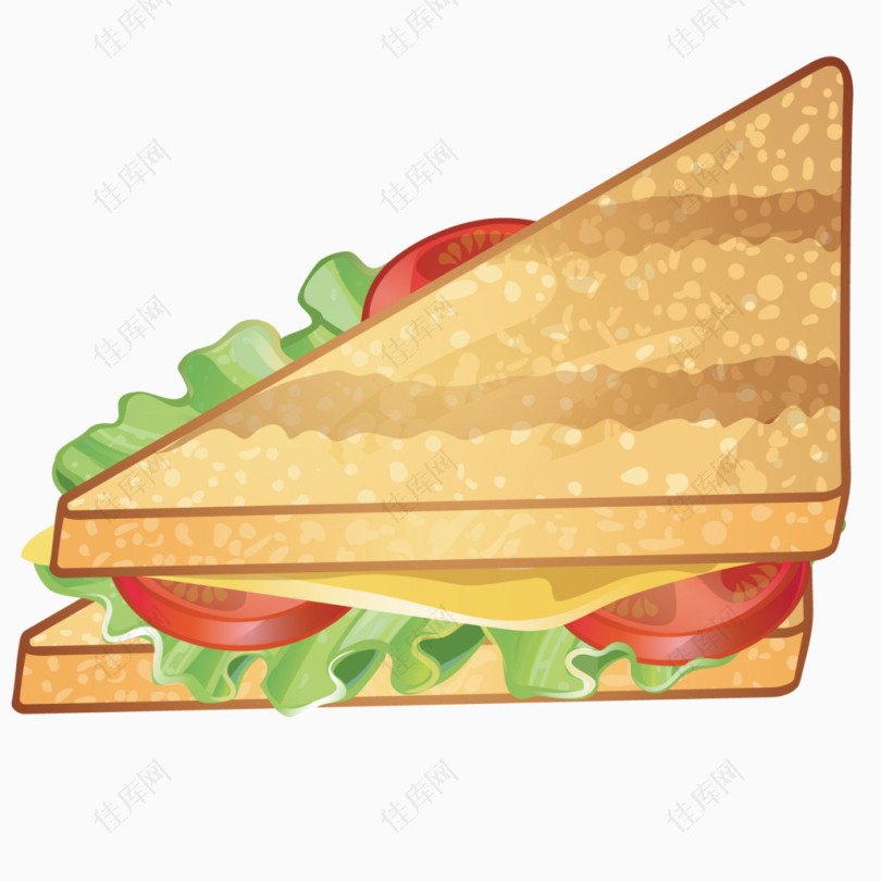 卡通蔬菜三明治