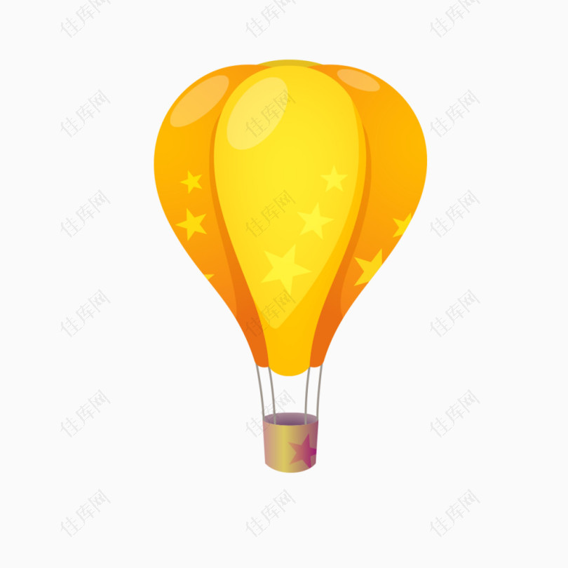 黄色的热气球图案