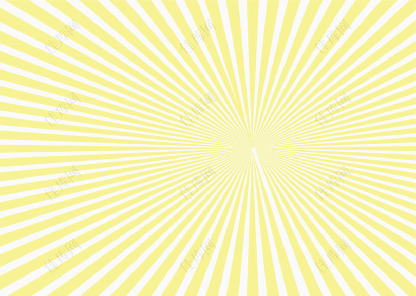 放射黄色光线矢量图