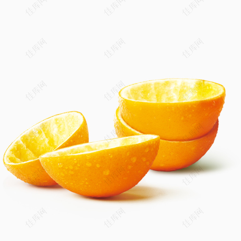 吃完的半圆橙子