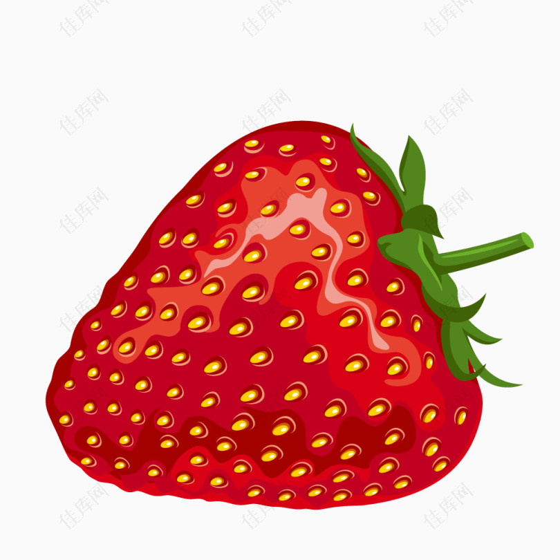 红色草莓图案
