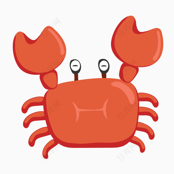可爱卡通螃蟹