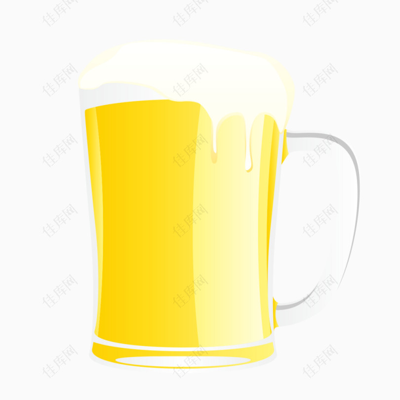黄色的啤酒杯样式