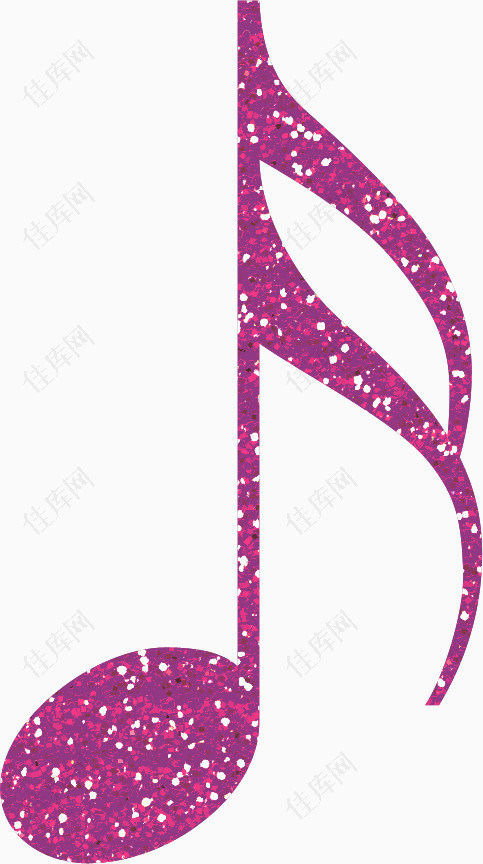 紫粉音符设计