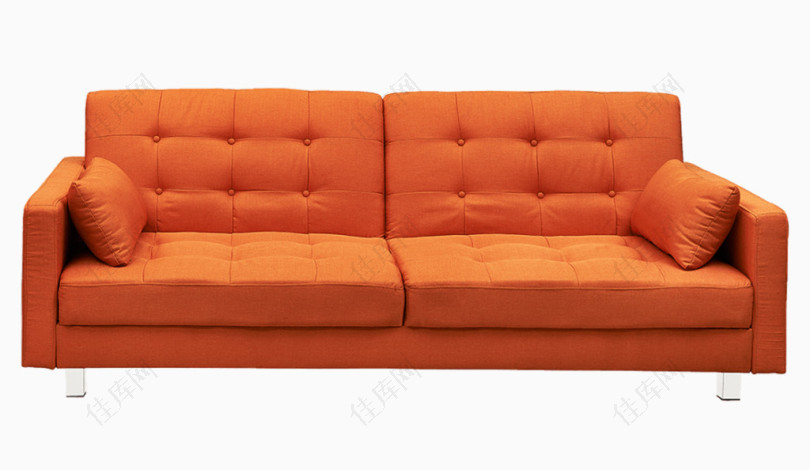 橘色布艺沙发