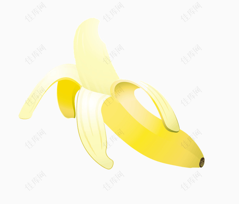 剥开皮的香蕉
