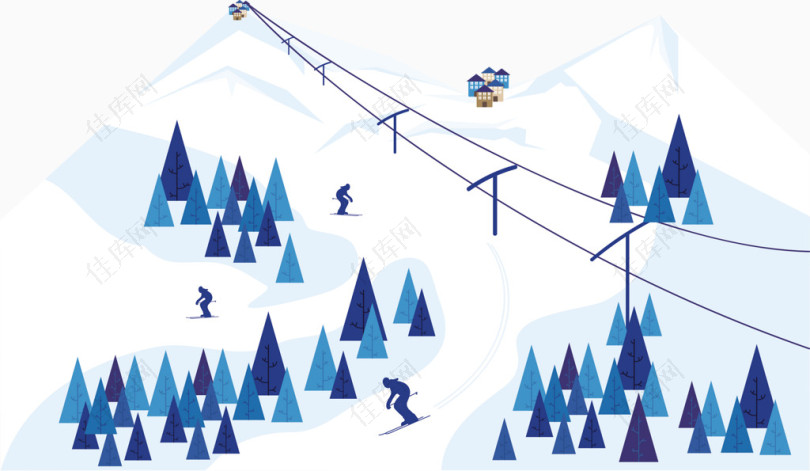 卡通滑雪场