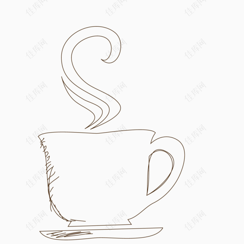 咖啡杯子手绘
