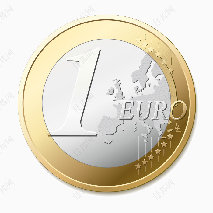 欧元金色硬币