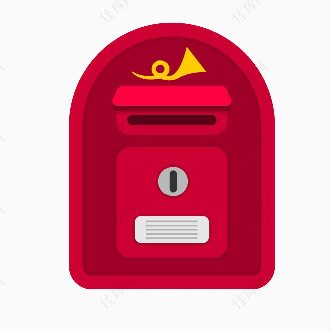 红色卡通信箱