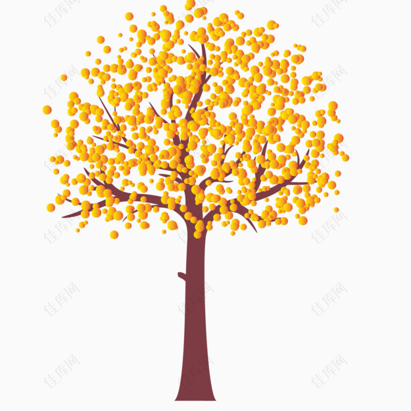 黄色叶子的大树