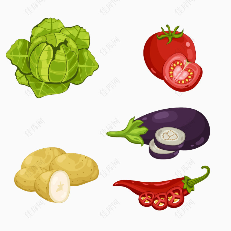 营养蔬菜图案