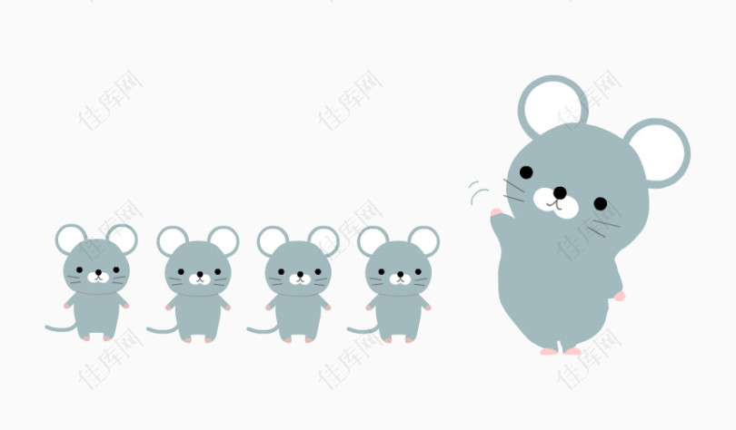 灰色小老鼠可爱