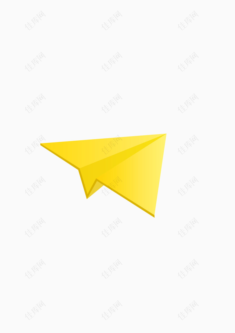 黄色的纸叠成的飞机
