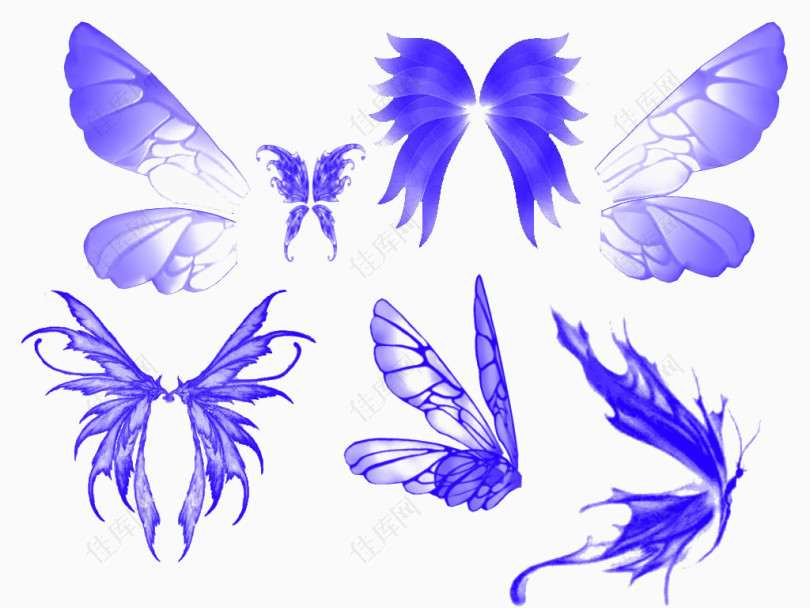 各种可爱的蝴蝶翅膀