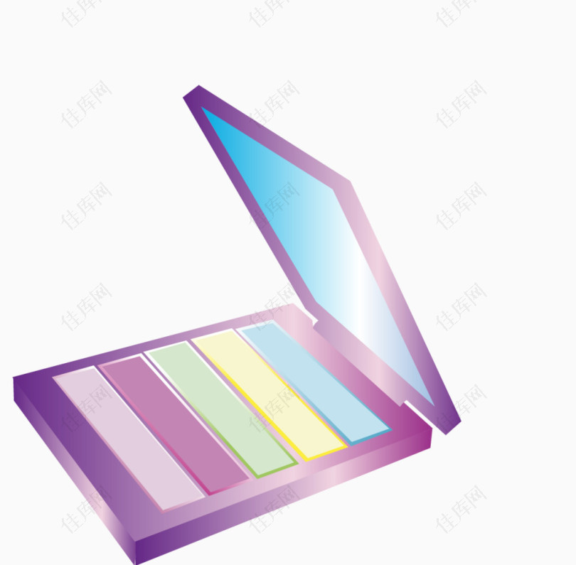 紫色手绘眼影盒