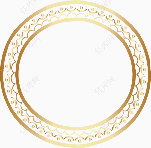 金色圆环素材图片