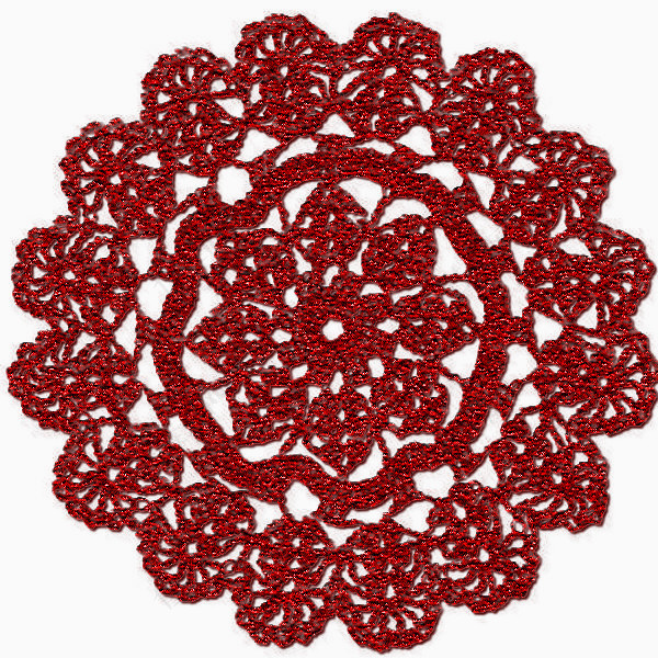 红色花纹装饰