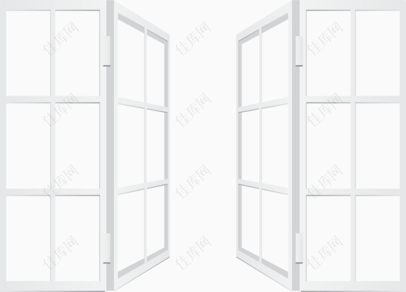 白色窗户矢量素材
