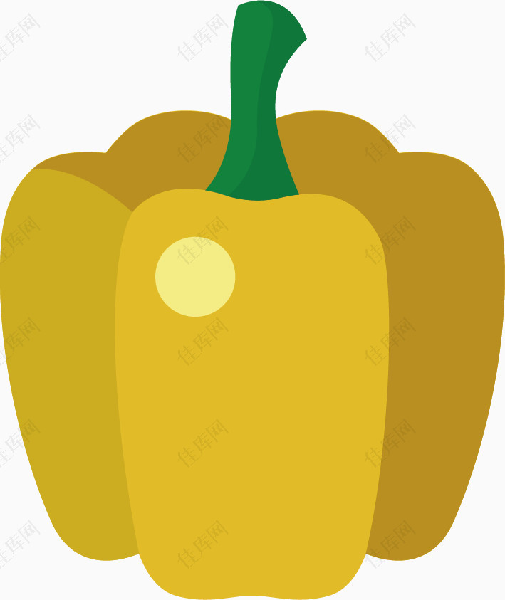 黄色辣椒矢量蔬菜素材