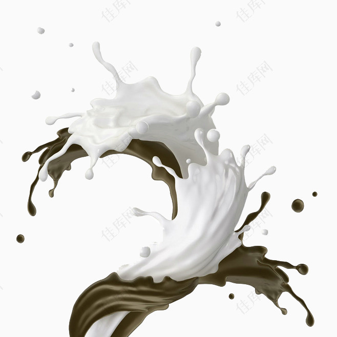 白色巧克力奶奶效果元素