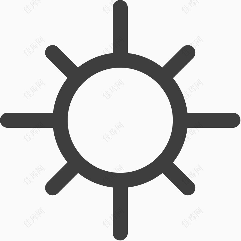 太阳线条图标