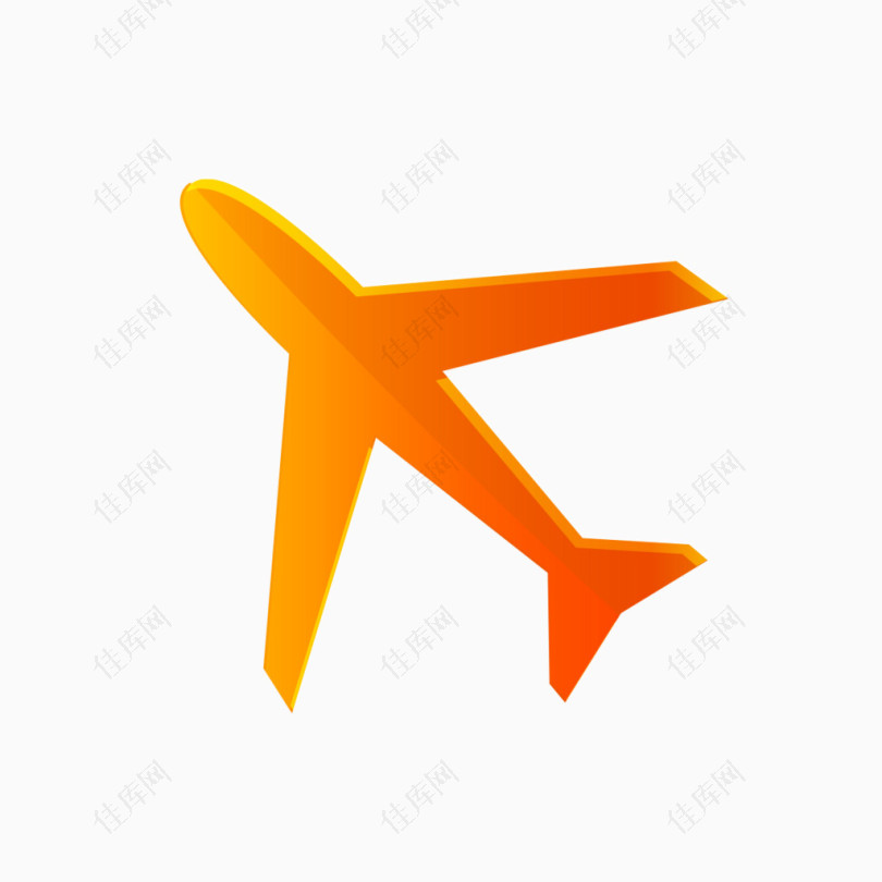 橘红色飞机图标
