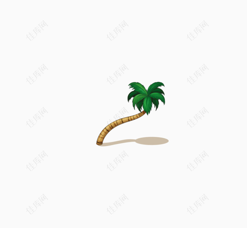 精美海滩椰子树png素材图片