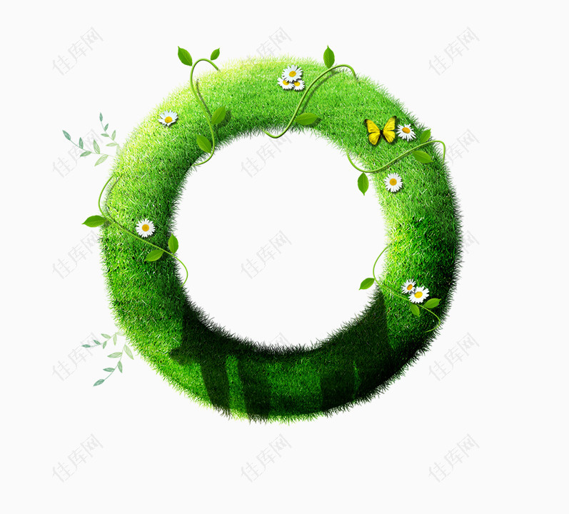 绿色草环