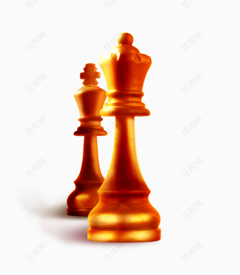 金色国际象棋棋子