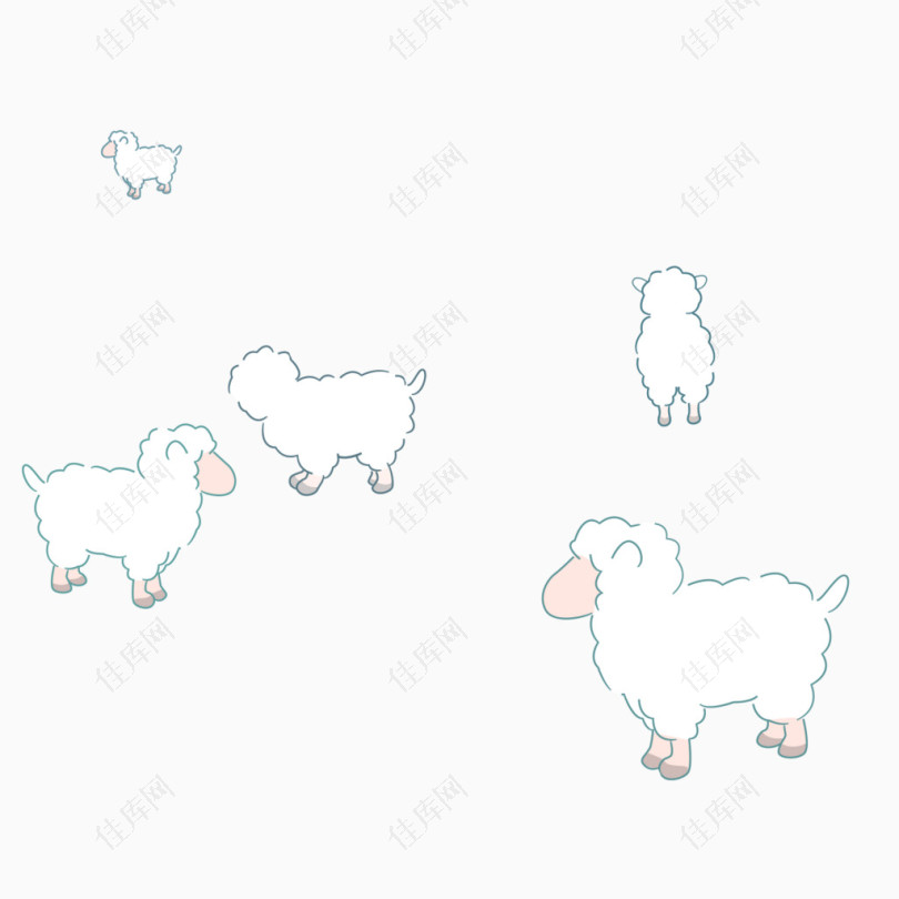 小绵羊图案