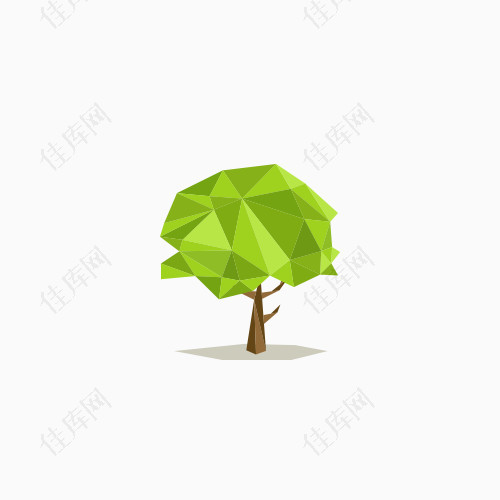 绿色棱形树