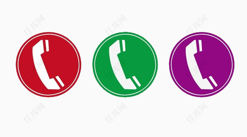 彩色联系电话图标