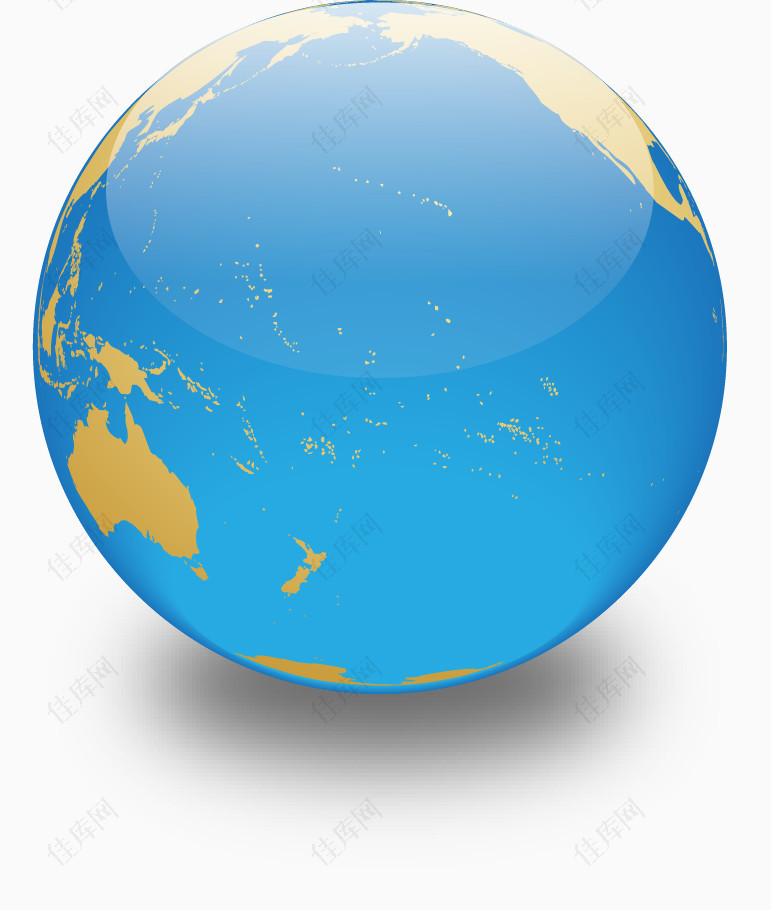 蓝色地球矢量图